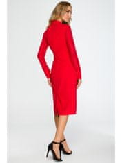 Style Stylove Dámské midi šaty Ishigune S136 červená XXL