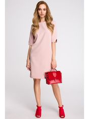 Style Stylove Dámské mini šaty Herzenes S113 pudrová růžová XXL