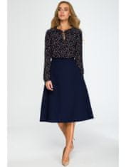 Style Stylove Dámská midi sukně Fenibeth S133 tmavě modrá S