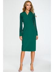 Style Stylove Dámské midi šaty Ishigune S136 tmavě zelená L