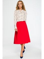 Style Stylove Dámská midi sukně Fenibeth S133 červená XL
