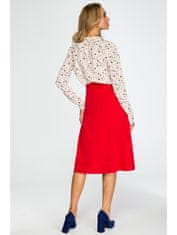 Style Stylove Dámská midi sukně Fenibeth S133 červená XL