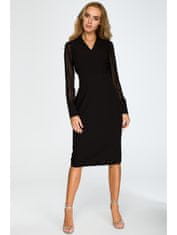 Style Stylove Dámské midi šaty Ishigune S136 černá L