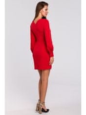 makover Dámské mini šaty Sharre K027 červená L