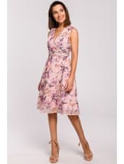 Style Stylove Dámské midi šaty Isondrie S225 růžová L