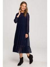 Style Stylove Dámské midi šaty Annada S319 tmavě modrá XXL