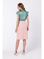 Style Stylove Dámská midi sukně Enydron S343 pudrová růžová L