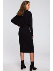 Style Stylove Dámské midi šaty Essynte S245 černá 2XL/3XL