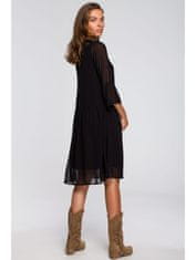 Style Stylove Dámské midi šaty Larad S236 černá L