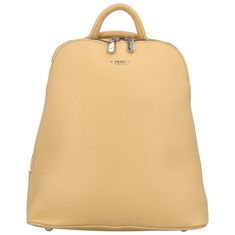 DIANA & CO Minimalistická koženková kabelka/batoh Larissa, žlutá