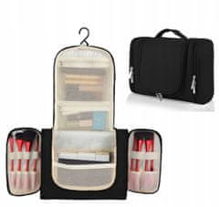 INNA Kosmetický kufřík Toaletní taška Make Up Bag Make-up Case Cestovní taška Beauty Case s přenosnou rukojetí Háček Kosmetická taška Storage Bag pro toaletní potřeby v černé barvě pro muže KOSLAGOS-7