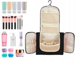 INNA Kosmetický kufřík Toaletní taška Make Up Bag Make-up Case Cestovní taška Beauty Case s přenosnou rukojetí Háček Kosmetická taška Storage Bag pro toaletní potřeby v černé barvě pro muže KOSLAGOS-7