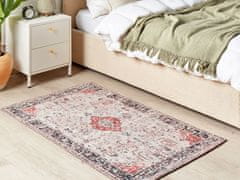Beliani Bavlněný koberec 80 x 150 cm červený/béžový ATTERA