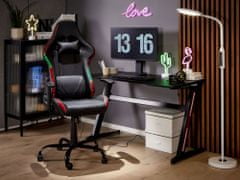 Beliani Kancelářská herní židle s LED černá GLEAM