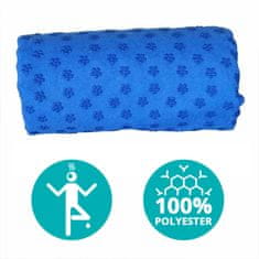 Timeless Tools Protiskluzový ručník na jógu, s taškou jako dárek - modrá