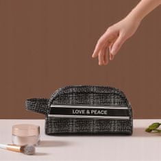 INNA Dámská prací taška Kosmetická taška Toaletní taška Make-up Case v černé a bílé barvě KOSLILLE-1