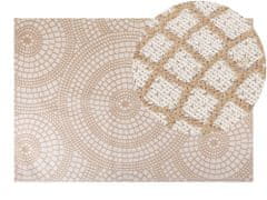 Beliani Jutový koberec 160 x 230 cm béžový/bílý ARIBA