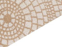 Beliani Jutový koberec 200 x 300 cm béžový/bílý ARIBA