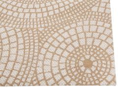 Beliani Jutový koberec 160 x 230 cm béžový/bílý ARIBA