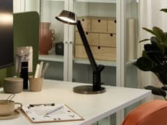 Beliani Kovová stolní LED lampa s USB portem mosazná CHAMAELEON