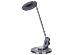 Beliani Kovová stolní LED lampa s USB portem stříbrná/ černá CORVUS