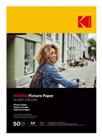 Kodak Foto papír, fotopapír, Fotografický papír,lesklý, A4, 230g, 50ks Kodak