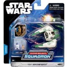 Star Wars Micro Galaxy Squadron s 8 cm figurkou vozidla - Yoda's Jedi Starfighter Yoda + R2-D2