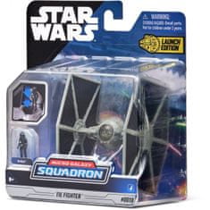 Star Wars Micro Galaxy Squadron s 8 cm figurkou vozidla - TIE Fighter šedá + pilot TIE Fighter