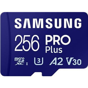 Samsung Samsung/micro SDXC/256GB/180MBps/USB 3.0/USB-A/Class 10/+ Adaptér/Modrá