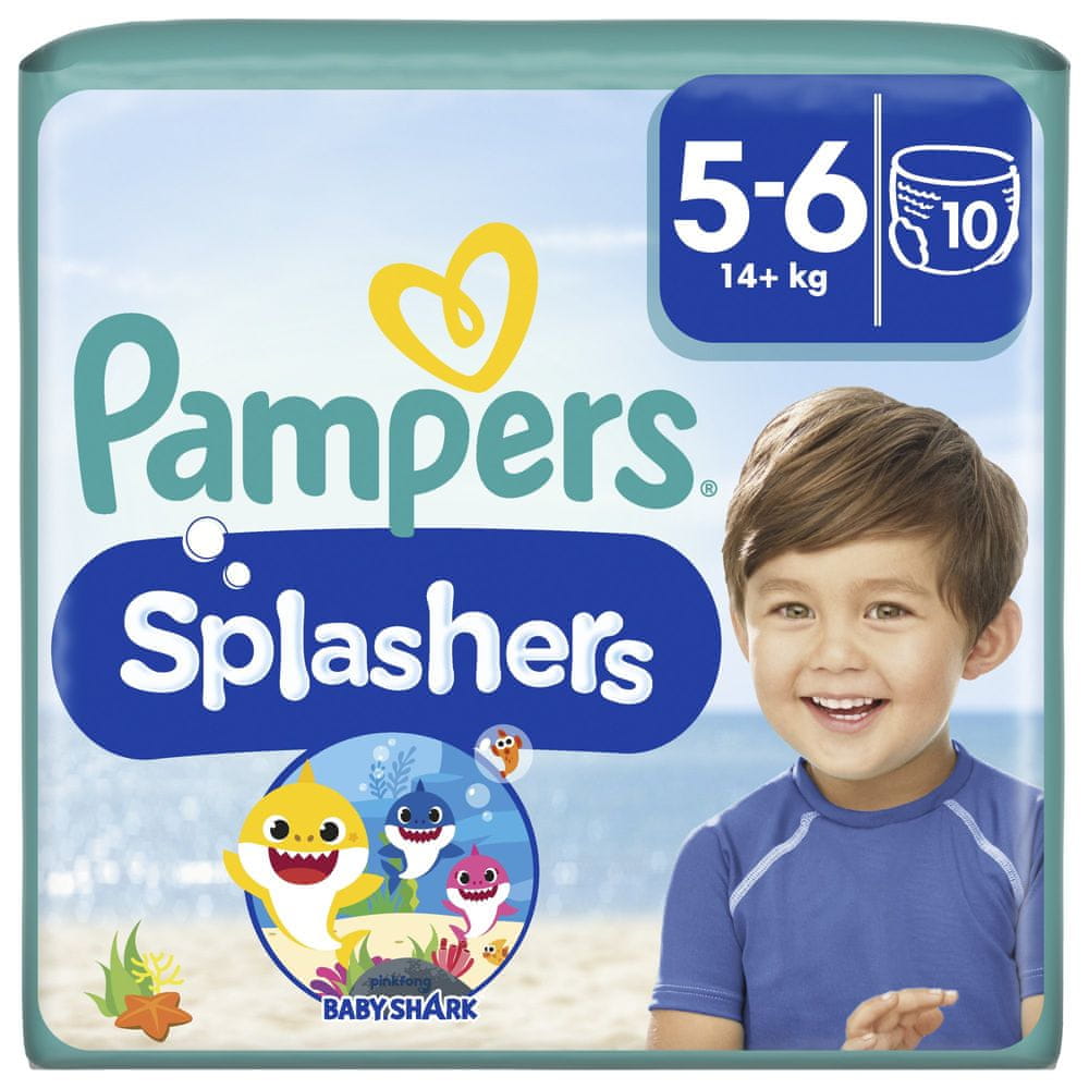 Levně Pampers Splashers Plenkové kalhotky do vody vel.5-6 (10 ks plenek) 14+kg