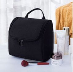 INNA Toaletní taška Cestovní kosmetická taška Toaletní taška s háčkem na přenášení Vodotěsná pro muže ženy V černé barvě KOSCORSE-5