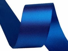 Kraftika 20m 411 modrá safírová atlasová stuha oboulící šíře 40 mm
