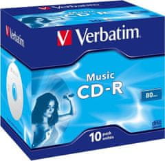 Verbatim CD-R80 700MB AUDIO/ 16x/ 80min/ jewel/ 10pack
