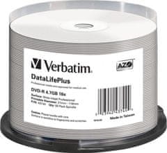 Verbatim DVD-R 4,7GB/ 16x/ Profesional printable Non ID/ 50pack/ spindle