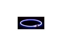 Trixie Flash light ring USB, blikací obojek, S-M: 40 cm/ ø 8 mm, modrá (RP 2,10 Kč)