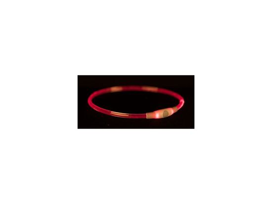 Trixie Flash light ring USB, blikací obojek, L-XL: 65 cm/ ø 8 mm, červená (RP 2,10 Kč)