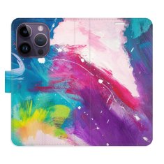 iSaprio Flipové pouzdro - Abstract Paint 05 pro Apple iPhone 14 Pro