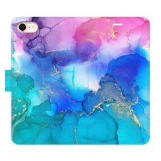 iSaprio Flipové pouzdro - BluePink Paint pro Apple iPhone SE 2022