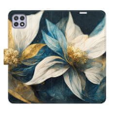 iSaprio Flipové pouzdro - Gold Flowers pro Samsung Galaxy A22 5G