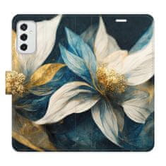 iSaprio Flipové pouzdro - Gold Flowers pro Samsung Galaxy M52 5G