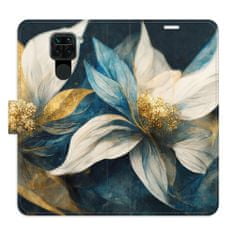 iSaprio Flipové pouzdro - Gold Flowers pro Xiaomi Redmi Note 9