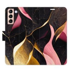 iSaprio Flipové pouzdro - Gold Pink Marble 02 pro SAMSUNG GALAXY S21