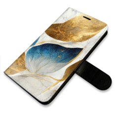 iSaprio Flipové pouzdro - GoldBlue Leaves pro Samsung Galaxy A52 / A52 5G / A52s