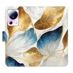 iSaprio Flipové pouzdro - GoldBlue Leaves pro Xiaomi 13 Lite