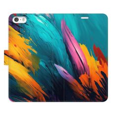 iSaprio Flipové pouzdro - Orange Paint 02 pro Apple iPhone 5/5S/SE