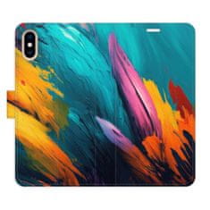 iSaprio Flipové pouzdro - Orange Paint 02 pro Apple iPhone XS
