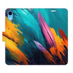 iSaprio Flipové pouzdro - Orange Paint 02 pro Apple iPhone Xr