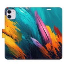 iSaprio Flipové pouzdro - Orange Paint 02 pro Apple iPhone 11