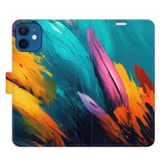 iSaprio Flipové pouzdro - Orange Paint 02 pro Apple iPhone 12 Mini