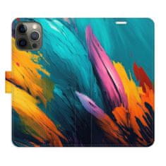 iSaprio Flipové pouzdro - Orange Paint 02 pro Apple iPhone 12 Pro